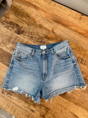 Z Supply Light Blue Distressed Denim Shorts